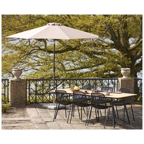 Set Di 4 Sedie Da Giardino Branson-nero-plastica-55x46,5x82 Cm - Foto 8