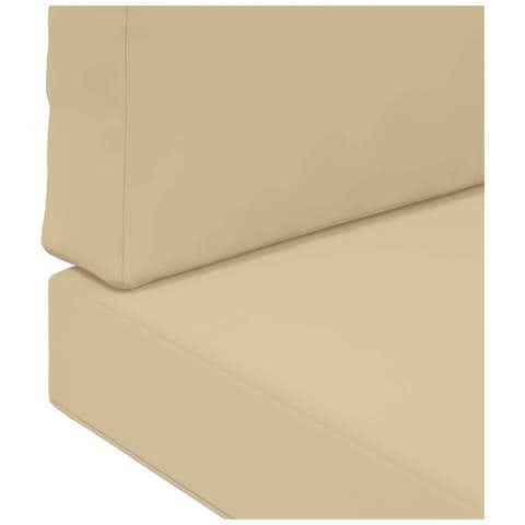 Cuscino per divano da esterno 3 pcs Beige Poliestere - Foto 9
