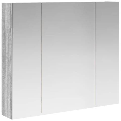 Mobiletto per specchio da bagno Grigio Sonoma 80 x 14.5 x 70 cm - Foto 1