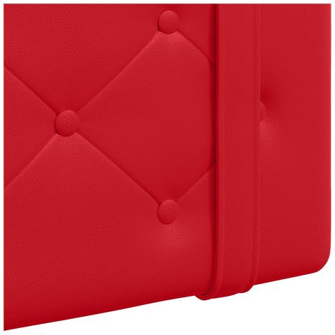 Testiera sospesa Con luce LED Rosso Similpelle - Foto 9