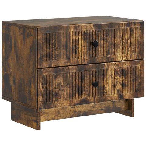 Armadio da Notte con cassetto Rovere Fumo 62 x 34,5 x 47,5 cm - Foto 1