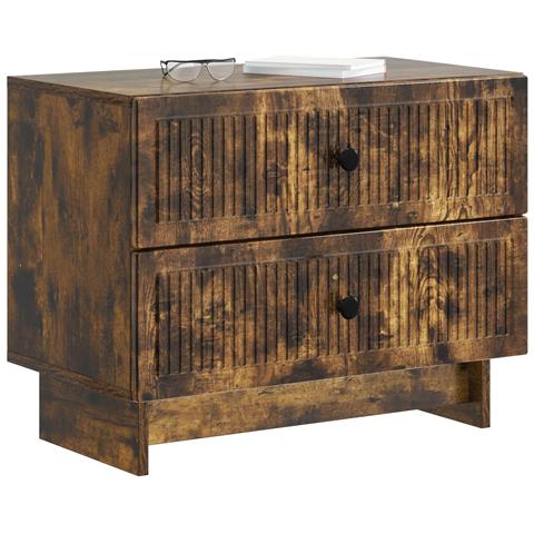 Armadio da Notte con cassetto Rovere Fumo 62 x 34,5 x 47,5 cm - Foto 2