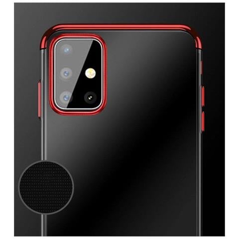 Custodia In Tpu Gel Con Cornice Galvanica Trasparente, Per Samsung Galaxy A72 4g Blu - Foto 7