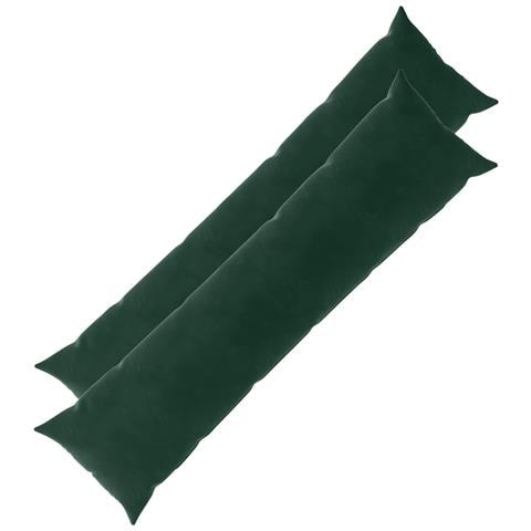 Cuscino con cuscino HEERLEN 2 pz Verde Scuro Velluto - Foto 1