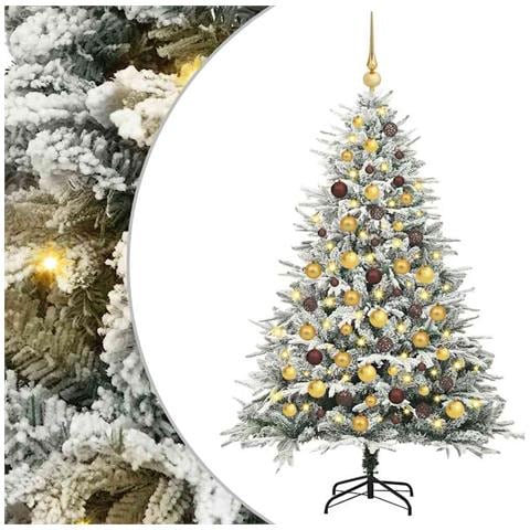 Albero di Natale Artificiale Pre-illuminato con Set di Palline - Foto 1