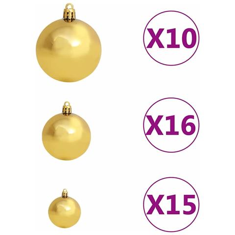 Albero di Natale Artificiale Pre-illuminato con Set di Palline - Foto 9