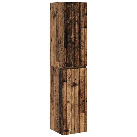 Set di mobili per il bagno 3 pz Legno antico 33 x 34,5 x 160 cm - Foto 10