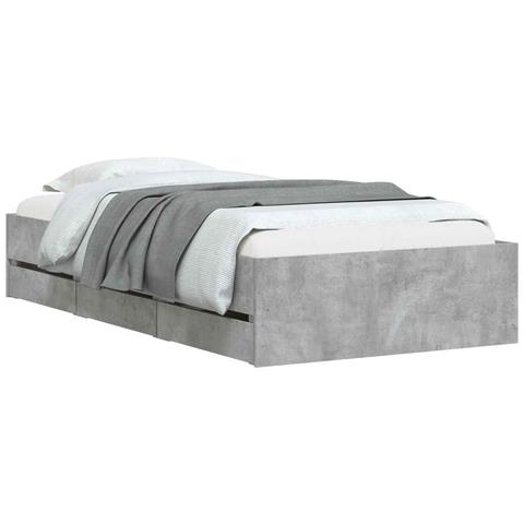 Telaio del letto con storage Sonoma grigio Legno ingegnerizzato - Foto 1