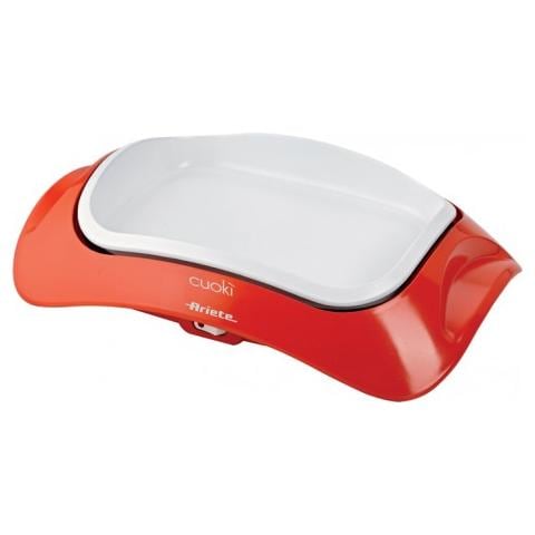 Griglia da Tavolo portatile Cuokì con Piastra in Ceramica Potenza 700 Watt Colore Arancione - Foto 2