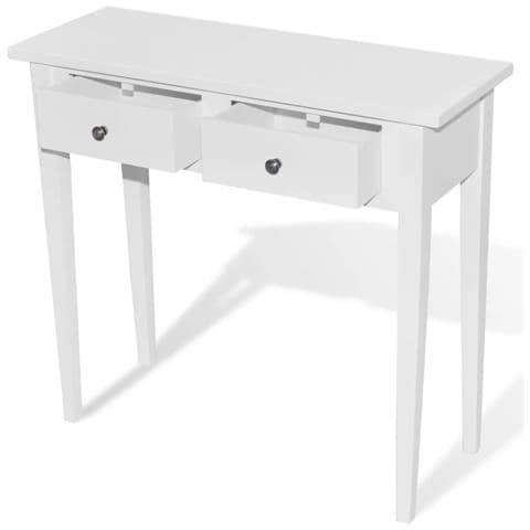 Tavolo Consolle Con 2 Cassetti Bianco - Foto 1