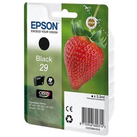 C13T29814022 Cartuccia Ink Originale Nera per Expression Home XP-235 Capacità 375 Pagine - Foto 1