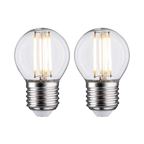 28640 - Lampada Led A Goccia, 5 W, E27, Luce Bianca Calda, 2 Pezzi - Foto 1