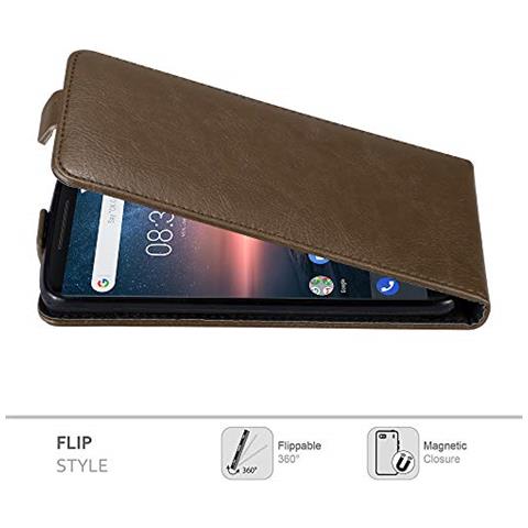 Cadorabo Custodia Compatibile Con Nokia 8 Sirocco In Bruno Caffè - Coperchio Protettivo In Design Flip Con Chiusura Magnetica - Foto 2