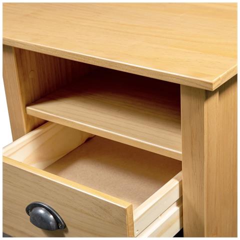 Scrivania Hill con 3 Cassetti 120x50x74 cm in Massello di Pino - Foto 2