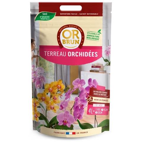 Orchidee Oro Marrone-terreau 4l - Foto 1