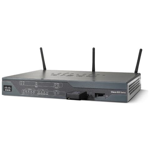 Cisco 881, ADSL, 20 utente (i) , RADIUS, TACACS+, HTTPS, FTP, Telnet, VRRP, HSRP, MHSRP, GRE, MGRE L2TP, 2 dBi - Foto 1