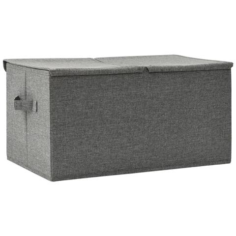 Scatola Portaoggetti in Tessuto 50x30x25 cm Antracite - Foto 2
