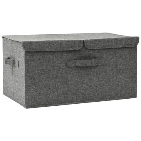 Scatola Portaoggetti in Tessuto 50x30x25 cm Antracite - Foto 1