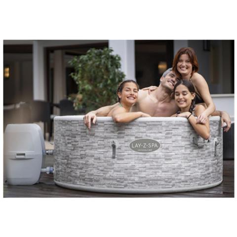 Spa Rotonda Gonfiabile - 5 Posti - 155 X 60 Cm - Wifi - Lay-z-spa Vancouver Airjet Plus - 60027 - Foto 5