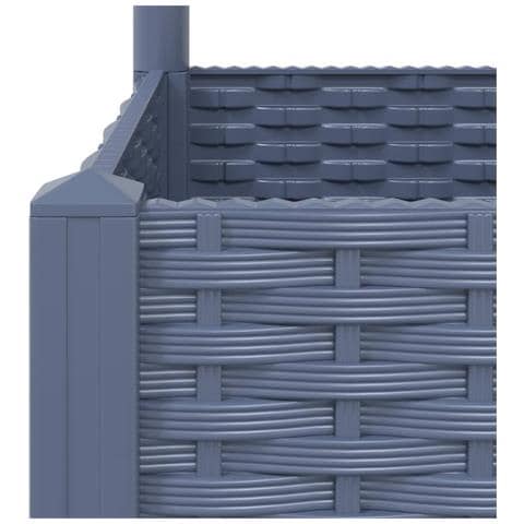 Fioriera Da Giardino Con Graticcio Grigio Scuro 80x40x136 Cm Pp - Foto 2