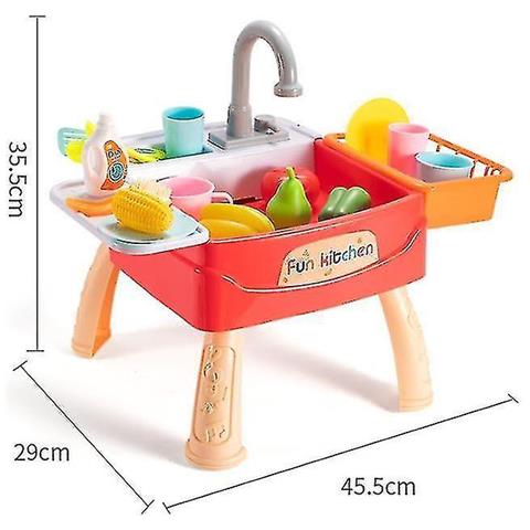 HTN 28 Pezzi Per La Lavandino Cucina Giocattoli Per Bambini Lavastoviglie Elettriche Sistema Automatico Del Ciclo Dell'acqua (rosso) HTN 28 Pezzi Per La Lavandino Cucina Giocattoli Per Bambini Lavastoviglie Elettriche Sistema Automatico Del Ciclo Dell'acqua (rosso)