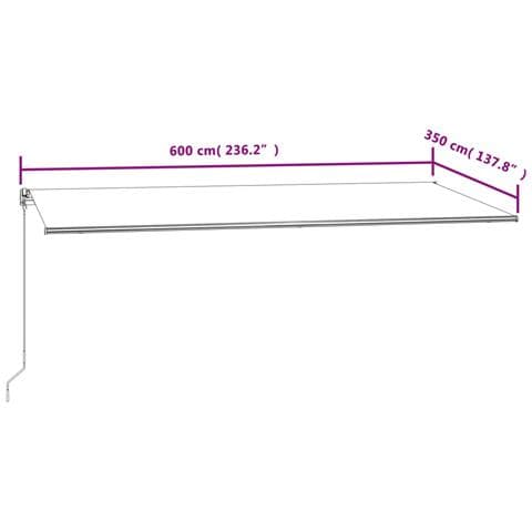 Tenda da Sole Retrattile Automatica 600x350 cm Arancio Marrone - Foto 2
