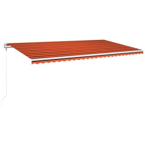 Tenda da Sole Retrattile Automatica 600x350 cm Arancio Marrone - Foto 1