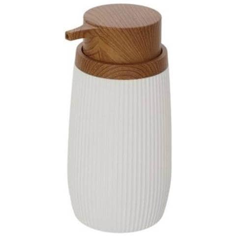 Dispenser Sapone Serie London Color Bianco E Legno - Foto 1