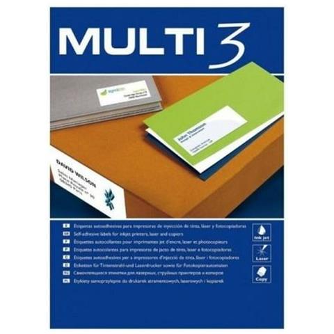 Etichette Adesive Multi 3 Bianco 500 Fogli 105 X 48 Mm - Foto 1