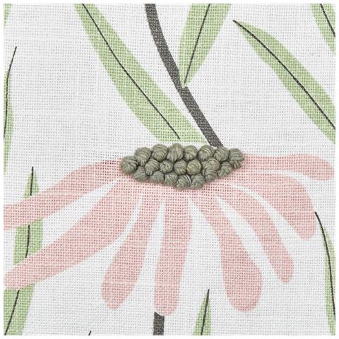 Cuscino Decorativo Gynura Cotone 45 X 45 Cm Floreale Stampa A Blocchi Ricamato Multicolore - Foto 2