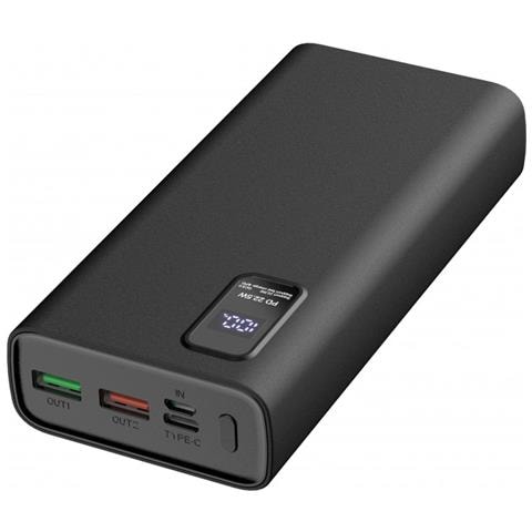Powerbank 20000mah Pd Con Display Led E Tecnologia Quick Charge, Nero - Foto 1