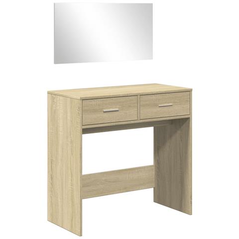 Toeletta Con Specchio Rovere Sonoma 80x39x80 Cm - Foto 2
