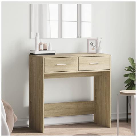 Toeletta Con Specchio Rovere Sonoma 80x39x80 Cm - Foto 1
