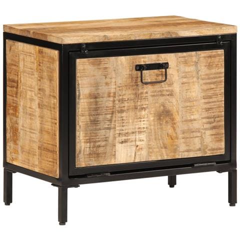 Scarpiera 60x35x53 Cm In Legno Massello Di Mango Grezzo - Foto 1