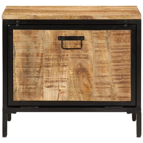Scarpiera 60x35x53 Cm In Legno Massello Di Mango Grezzo - Foto 3