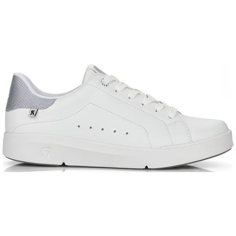 White Casual Closed Sport Shoe Sneakers Pelle Scarpe Donna Bianco Eu 38, 41902-80 - Foto 1