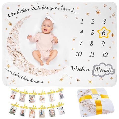 Coperta Per Bambini Odoxia In Bianco Con Scritta Francese - 130x100cm, Regalo Speciale - Foto 1