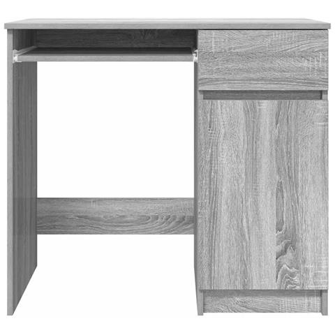 Scrivania Grigio Sonoma 86x49x76 cm in Legno Multistrato - Foto 9