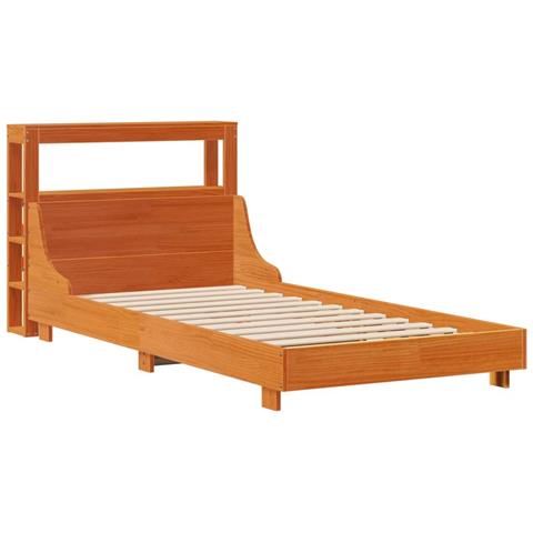 Letto Senza Materasso Marrone Cera 75x190 Cm In Legno Di Pino - Foto 3