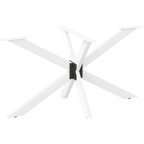 Tavolo Da Pranzo Con Gamba A Forma Di Ragno Bianco Acciaio - Foto 1