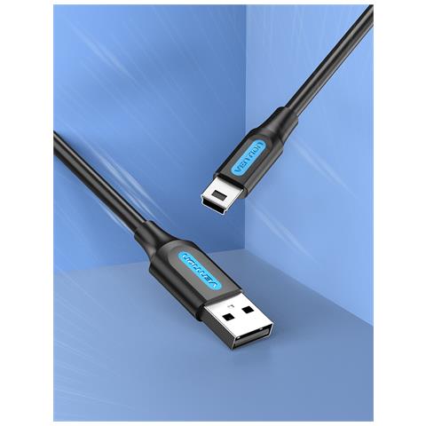 COMBG cavo USB USB 2.0 1,5 m USB A Mini-USB B Nero - Foto 2