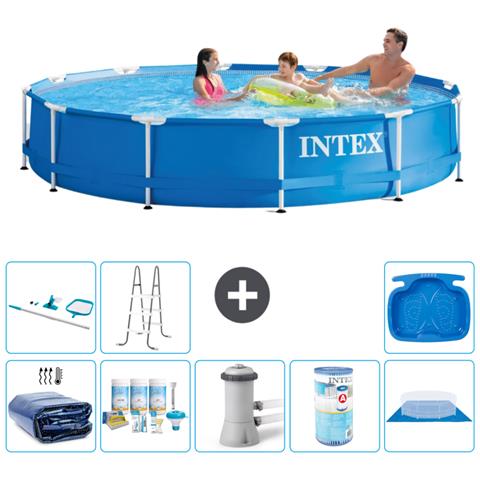 Piscina Fuori Terra - In Giro - 366x76 Cm - Blu - Include Accessori Coordinati A1577 - Foto 1