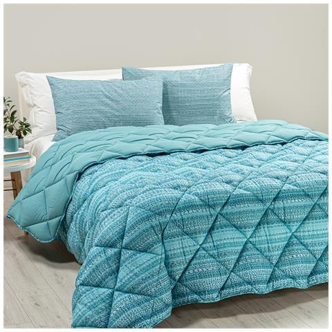 Trapunta Oregon In Microfibra Colore Blu Misura Piazza E Mezza - Foto 2