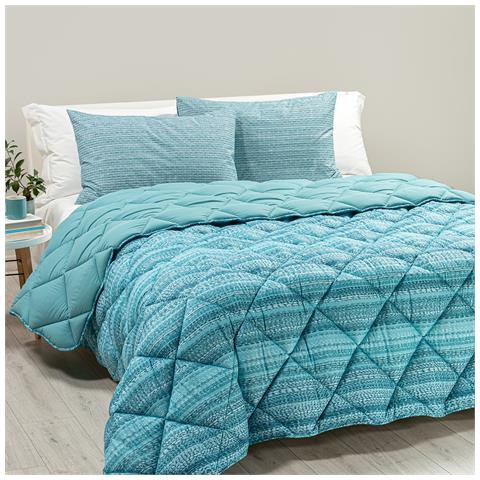 Trapunta Oregon In Microfibra Colore Blu Misura Piazza E Mezza - Foto 1