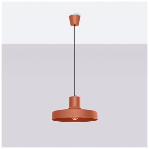 Sollux Lighting Lampada A Sospensione Bilo Rosso Ocra Sl.1706 - Moderno Lampada A Sospensione Ocra Rossa 120x35x35 Cm - Foto 2
