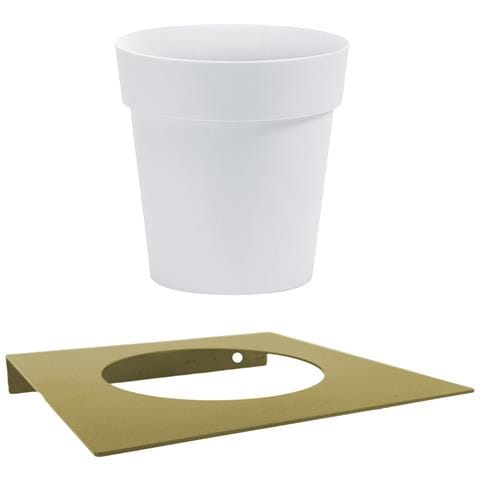 Porta Vasi Da Muro In Metallo Con Vaso - Design Moderno Made In Italy - Foto 1