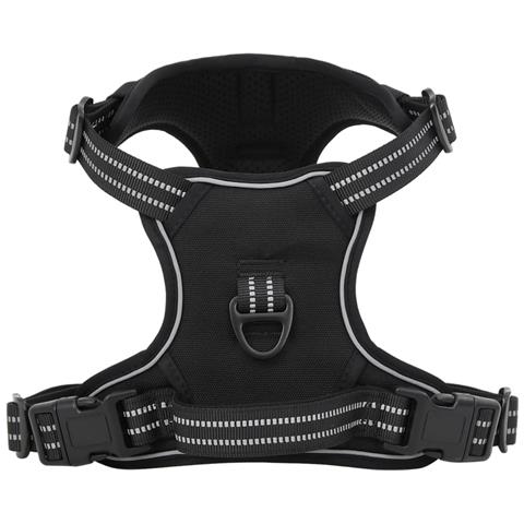 Pettorina per Cani con Guinzaglio e Collare Regolabile Nero S - Foto 1