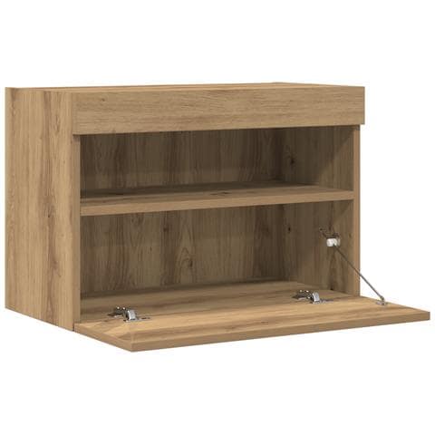 Armadi per TV con luci LED 2 pz Rovere Artigianale 60x30x40 cm - Foto 9