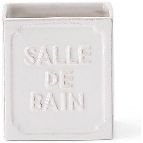 Portaspazzolini D'appoggio In Ceramica Vv98 Serie Vivienne Bianco - Foto 1