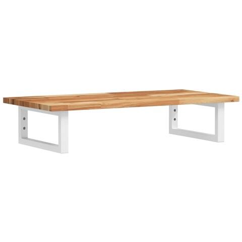 Ripiano A Parete Per Lavabo In Acciaio E Massello Di Acacia - Foto 1